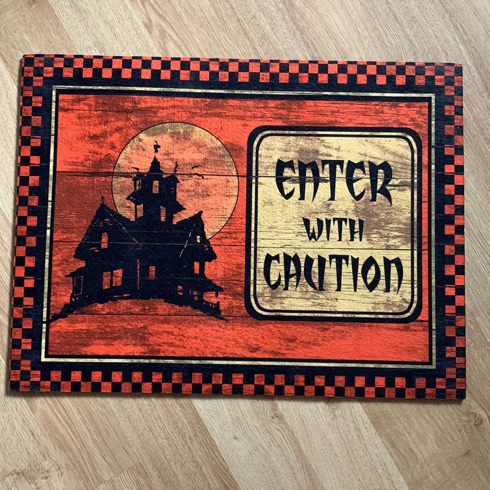 Halloween door mat new